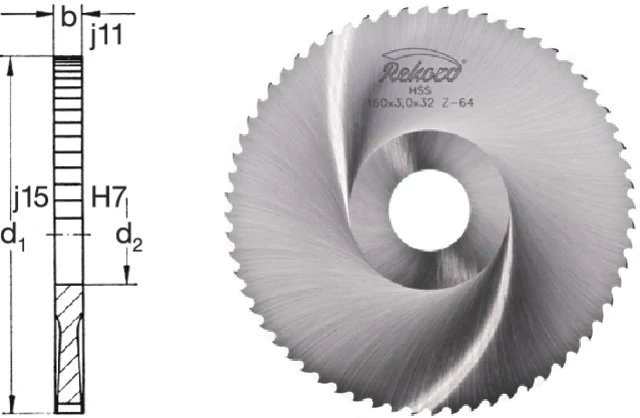 REKORD 150200 125X1,0X22 Fém körfűrésztárcsa, HSS C durva fogazás