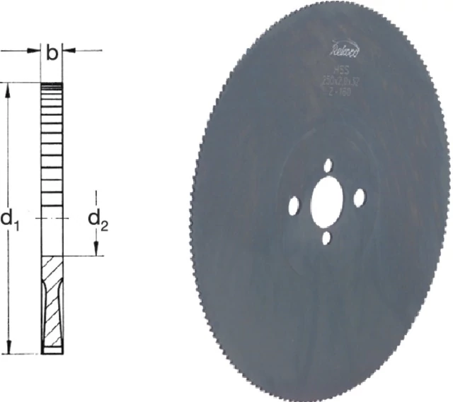 REKORD 152040 225X2,0X32 Fém körfűrésztárcsa, HSS finom fogazású fogosztás 4