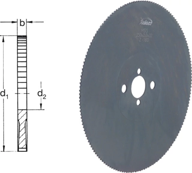 REKORD 152360 315X2,5X32 Fém körfűrésztárcsa, HSS-Co, közepes fogazású HZ, fogosztás 6