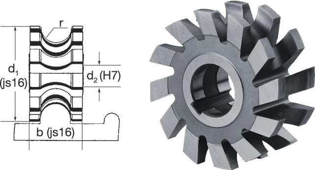 PREMUS 156850 8,0 Profilmaró, HSS konkáv