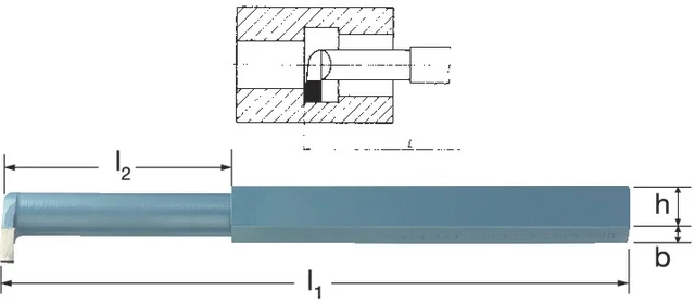 PRETEC 194760 12X12 Horgos furat beszúrókés, jobbos P20