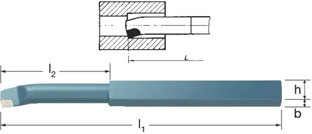 PRETEC 194840 8X8 Furat esztergakés, Nagyolókés 75° jobbos K20