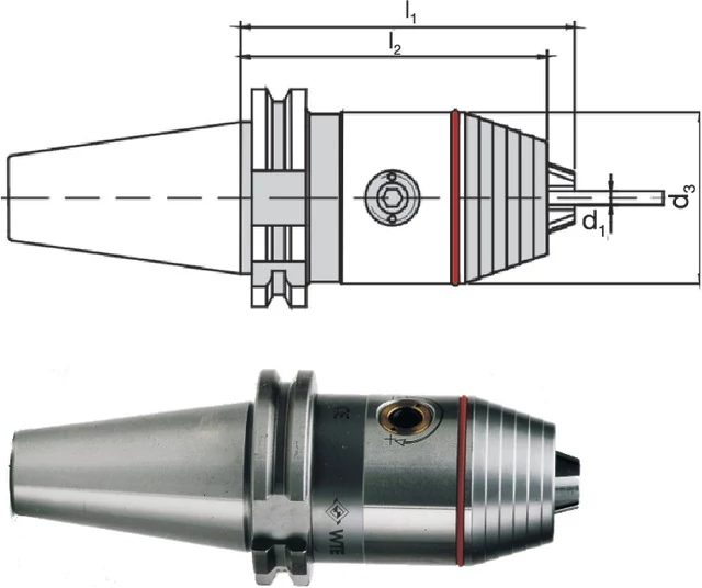 WTE 240681 CNC precíziós fúrótokmány, DIN 69871 A