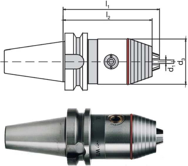 WTE 241069,125 CNC precíziós fúrótokmány, DIN 6339 B