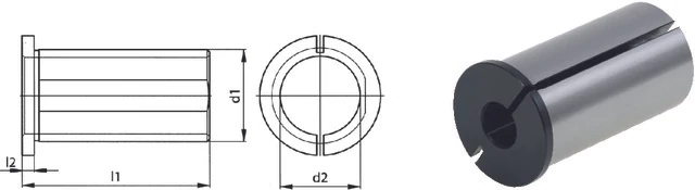 PRETEC 234250 20X8 Szűkítő persely, hengeres szárú szerszámokhoz