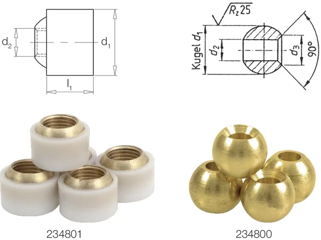 PRETEC 234800 10 Precitool szerszámtartó alkatrészek, Gömb fúvóka Z3 alak