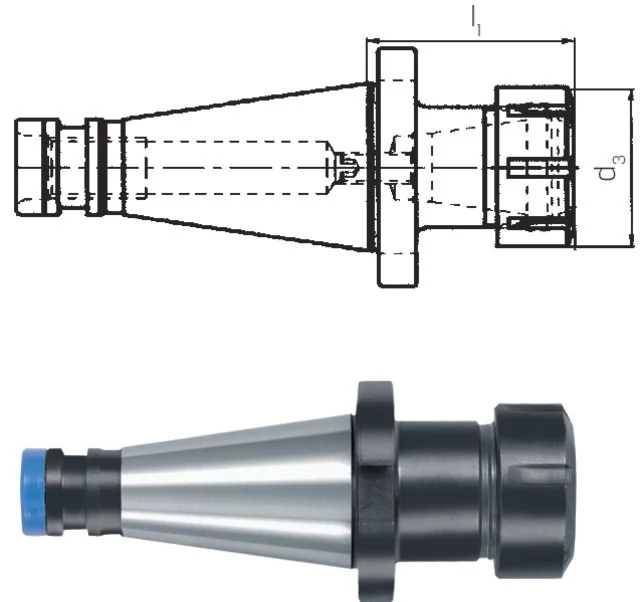 PRETEC 240030 40/16 Befogó tokmány, rövid ER25