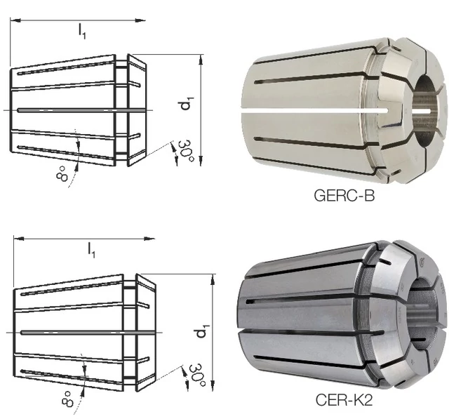 PRETEC 248459 1,0 Tartozékok ER szorítópatronos befogóhoz, 426E CER16-K2 típus befogási tartomány 1,0-10,0 mm