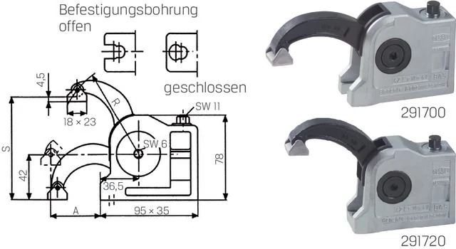 BESSEY 291700 BAS-C10-6 Kompakt-szorító BAS-C