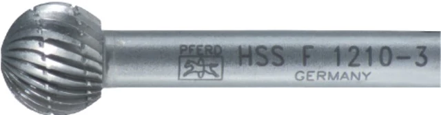 PFERD 440200 F0807 HSS turbómaró, fogazás 3 F F0403 F0605 gömb alak forgácstörő nélkül