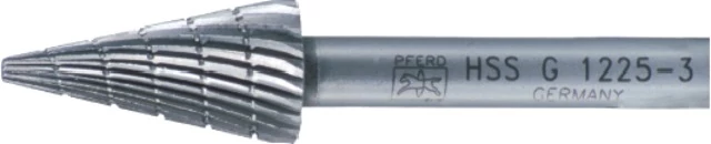 PFERD 440300 G1020 HSS turbómaró, fogazás 3 G hegyes kúp alak