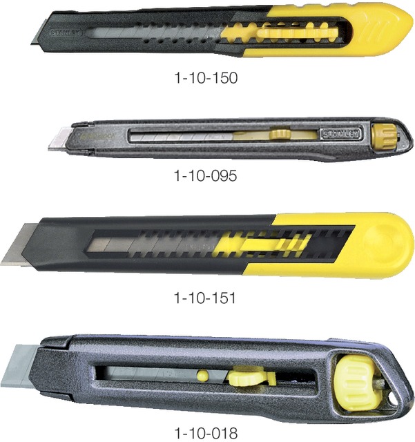 STANLEY 558300 1-10-095 Univerzális kés/Cutter, 9 mm-es letörhető pengékkel