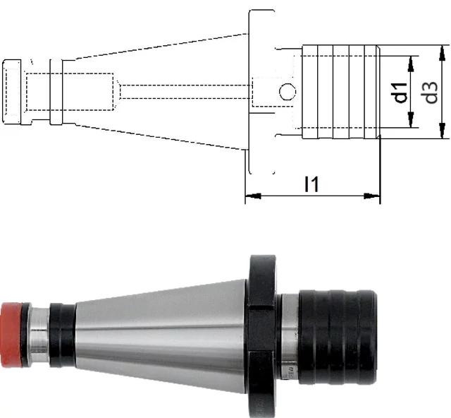 PRETEC 240066 40/M6-20 Gyorsváltó menetvágó tokmány, DIN 2080