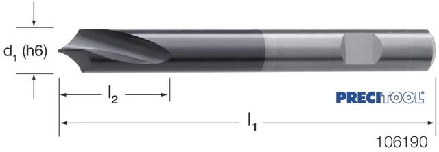 PREMUS 106190 20,0 NC központozó, Tömör keményfém 90° TiAlN