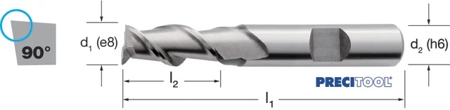 PREMUS 161351 10,00 Szármaró, HSS-AL közepes éles élű