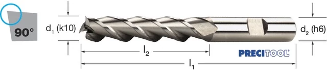 PREMUS 161651 12,00 Szármaró, HSS-AL hosszú éles élű