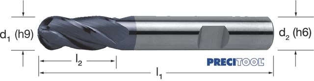 PREMUS 178415 2,00 Gömbmaró, Tömör keményfém hosszú ALCRONA