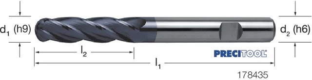 PREMUS 178435 10,00X40 Gömbmaró, Tömör keményfém extra hosszú ALCRONA