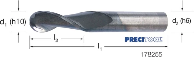 PREMUS 178255 1,00 Gömbmaró, Tömör keményfém közepes ALCRONA