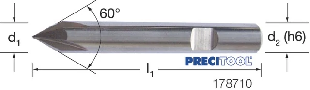 PREMUS 178710 10,00 Sorjázómaró, Tömör keményfém csúcsszög 60°