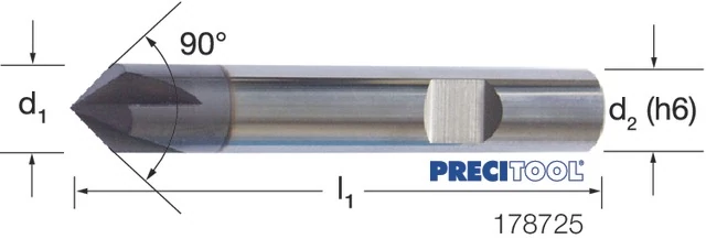 PREMUS 178725 10,00 Sorjázómaró, Tömör keményfém csúcsszög 90° ALCRONA