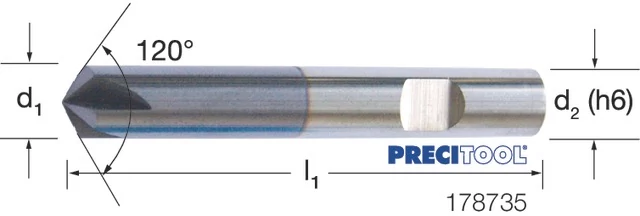 PREMUS 178735 6,00 Sorjázómaró, Tömör keményfém csúcsszög 120° ALCRONA