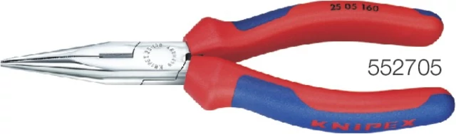 KNIPEX 552705160 Lapos gömbölyű fogó, krómozott, többkomponensű burkolattal