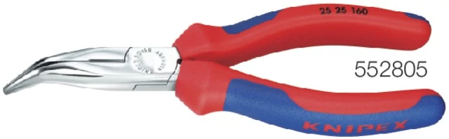 KNIPEX 552805200 Lapos gömbölyű fogó, krómozott, többkomponensű burkolattal