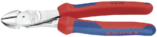 KNIPEX 553905200 Erő-oldalcsípőfogó, krómozott, többkomponensű burkolattal