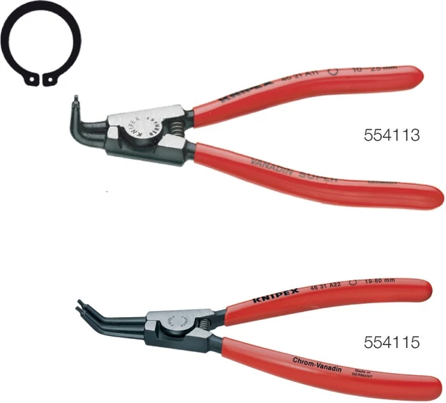 KNIPEX 554113 A01 Seeger-gyűrű fogó, B alak, 90°-ban hajlított