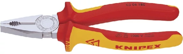 KNIPEX 554357160 VDE kombinált fogó, krómozott, többkomponensű burkolattal