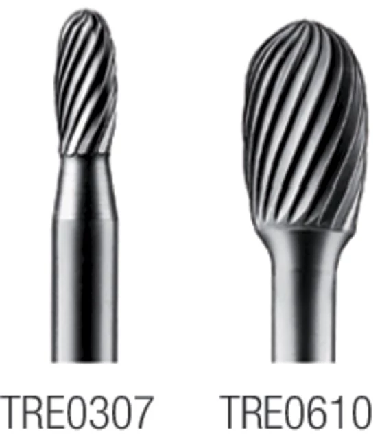 PRETEC 444810 TRE0610 Keményfém turbómaró, Csepp alakú standard fogazás Z=3
