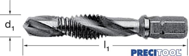 PRETEC 131900 M4 Kombinált menetfúró, HSS metrikus