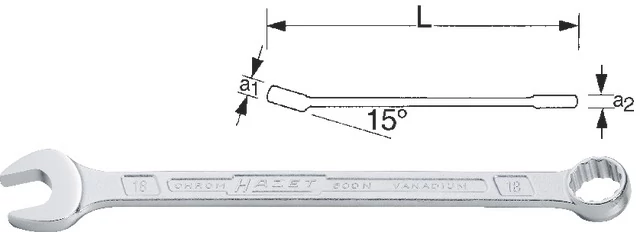 HAZET 501154 10 Csillag-villáskulcsok, hosszú