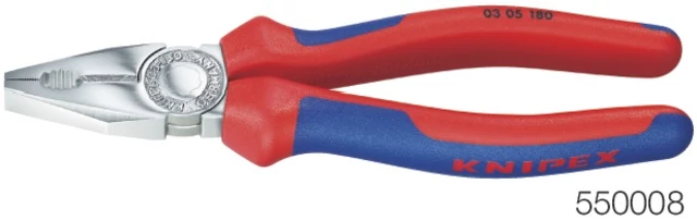 KNIPEX 550003180 Kombinált fogó, polírozott, többkomponensű bevonattal