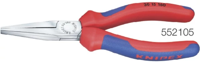 KNIPEX 552105140 Laposfogó, krómozott, többkomponensű burkolattal