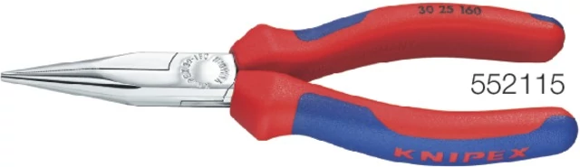 KNIPEX 552115140 Lapos gömbölyű fogó, krómozott, többkomponensű burkolattal