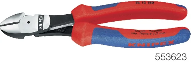 KNIPEX 553623180 Erő-oldalcsípőfogó, polírozott, többkomponensű burkolattal