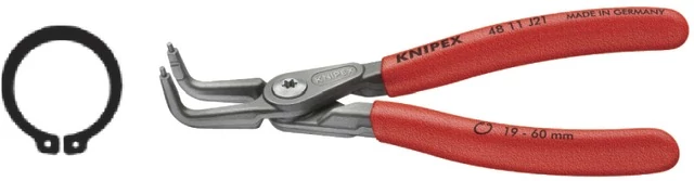 KNIPEX 554167 J31 Seeger-gyűrű fogó, D alak, 90° szögben hajlított