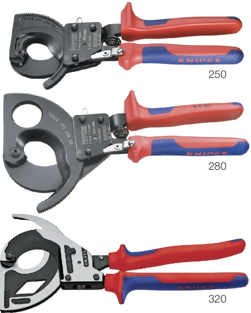 KNIPEX 557830250 Kábelvágó, többkomponensű burkolattal