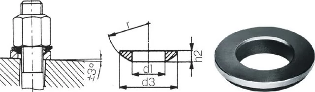 AMF 297860 M10 Lencsés alátét