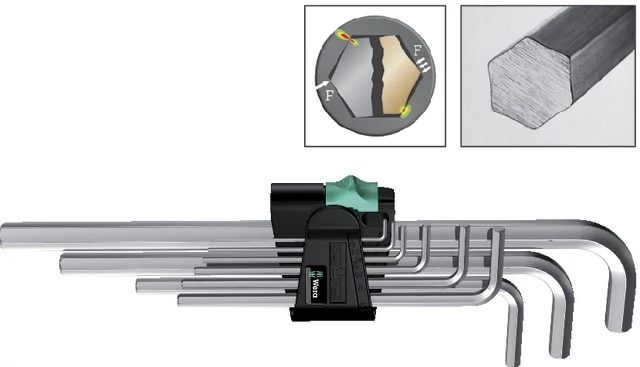 WERA 504730 9 Imbuszkulcs készletek, Hex-Plus, hosszú