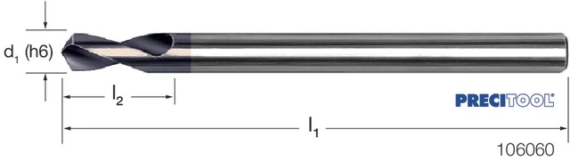 PREMUS 106060 10,0 NC központozó, HSS-Co 120° hosszú TiAlN