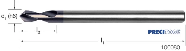 PREMUS 106080 10,0 NC központozó, HSS-Co 90° hosszú TiAlN