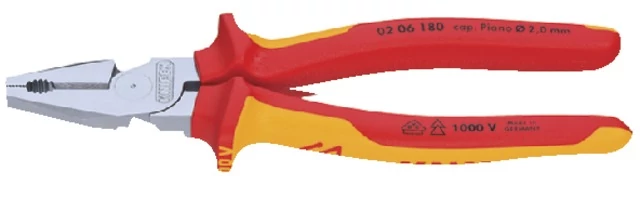 KNIPEX 554360200 VDE kombinált erőfogó, krómozott, többkomponensű burkolattal