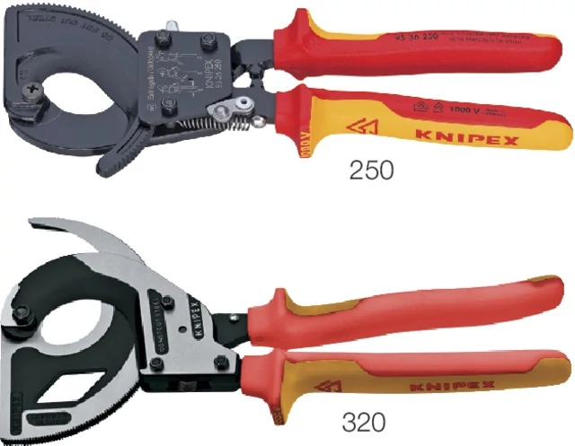 KNIPEX 554985250 VDE kábelvágó, lakkozott, többkomponensű burkolattal