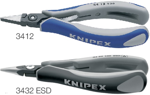 KNIPEX 5551803412 Precíziós elektronikai szorítófogó, polírozott, többkomponensű burkolattal
