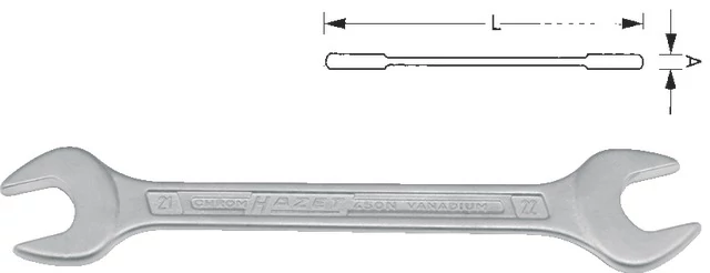 HAZET 500140 9/16X5/8 Kétoldalas villáskulcsok, col