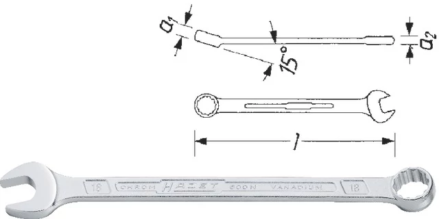 HAZET 501342 1 Csillag-villáskulcsok, col