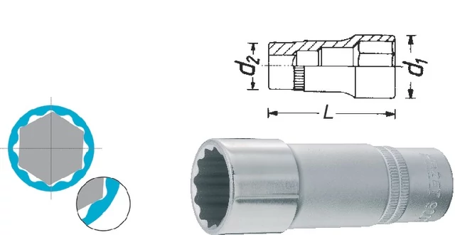 HAZET 516770 20,8 Dugókulcs betét, 1/2